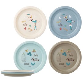 Skater P5P-A Studio Ghibli Castle in the Sky Laputa, Set of 4, Plastic Plates, 8.3 inches (21 cm), Made in Japan