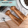 Wooden Pepper Grinder,Refillable Pepper Mill,Adjustable Pepper Shaker,Spices Mill,Ceramic Pepper Grinder