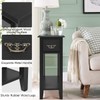 Tangkula Narrow End Table, Slim Side Table with Drawer and