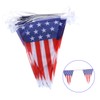 LABRIMP 3pcs Large American Flag Pennant Banner Patriotic Bunting for