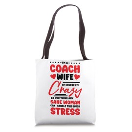 Coach Wife Design Basketball and Baseball Coach Tote Bag