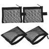 OHPHCALL 4pcs Mesh Design Travel Makeup Bag Compact Lipstick Storage