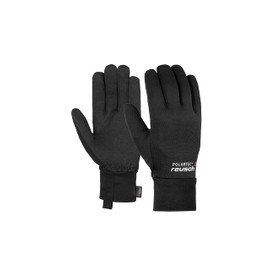 Reusch Power Stretch® Unisex Finger Gloves Touchscreen Compatible with Comfortable Touch-Tech™ Technology 7700 Black, 6