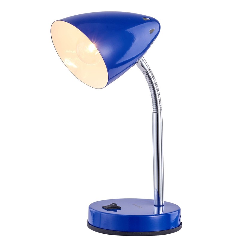 Innoteck Colour Adjustable Desk Lamp, Metal, 40 W, Blue