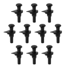 YINETTECH 10 Sets Car Door Handles Door Lock Base Cover Pin Button Fixing Buckle 191837187 Compatible with Volkswagen Golf 1 2 Compatible with Scirocco T3 Black