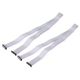 MECCANIXITY 2 Pcs IDC Flat Ribbon Cable, 2.54mm Pitch 32mm Width 100cm Long 26 Pin FC to FC Flat Ribbon Connector Jumper Wire for PC, LED Displays