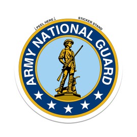 Army National Guard car bumper sticker 4" x 4"