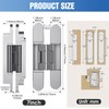Eegoowa 7" Hidden Door Hinge,Invisible Door,Hidden Door Hinges for Secret
