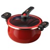 Nonstick Ceramic Coated Sauce Pan with Lid Black Crock Pot