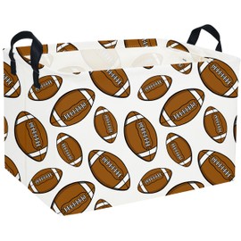 Essme Rectangular Football Basket,Kids Storage Box,Toy Basket for Kids with Handles for Room Decor, Kids Basket,Shelf Basket,Toy Organizer(Football Basket)