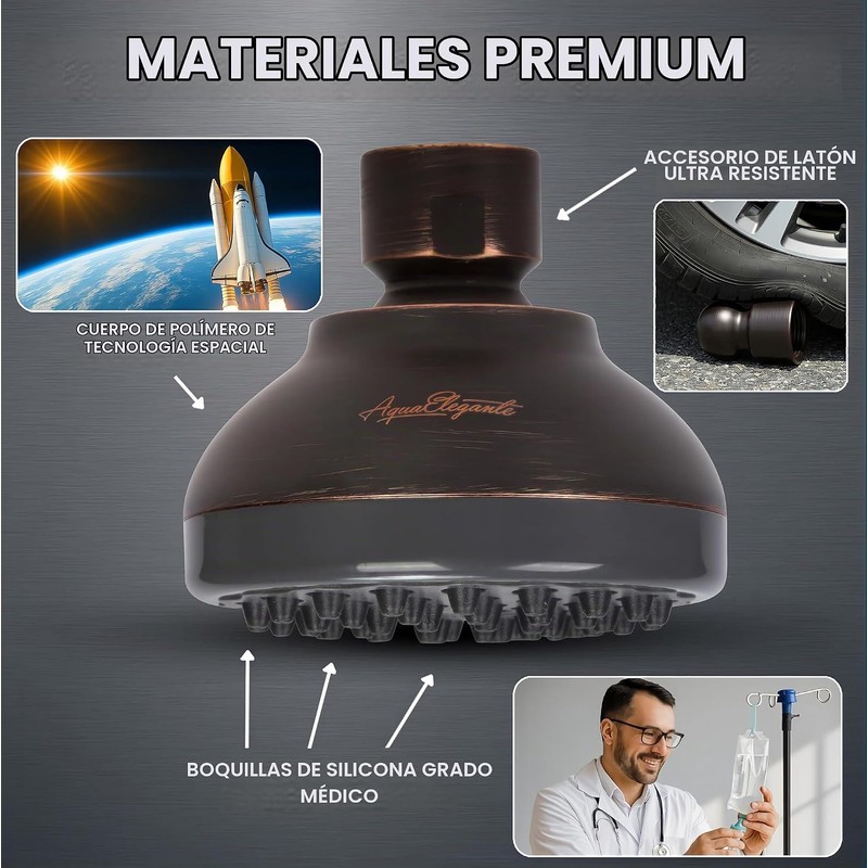 Aqua Elegante Regadera de Presión Potenciada - 6.8 LPM -