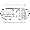 Semi Round Polarized Clip On Sunglasses (Dark Bronze-Polarized Amber Lens,