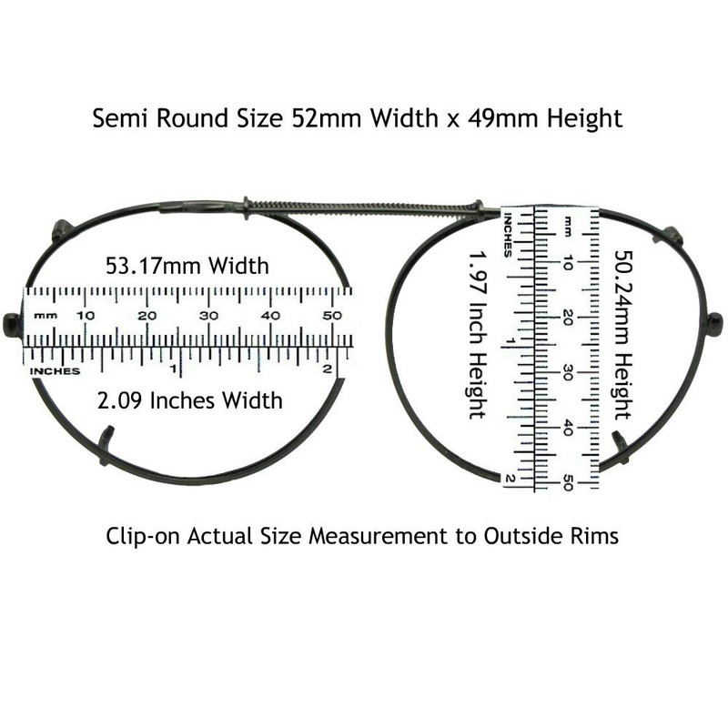 Semi Round Polarized Clip On Sunglasses (Dark Bronze-Polarized Amber Lens,