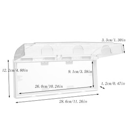 CTForest Transparent waterproof socket box, rain cover for plastic sockets, suitable for balconies, shower rooms and outdoors (offers space for three standard sockets)