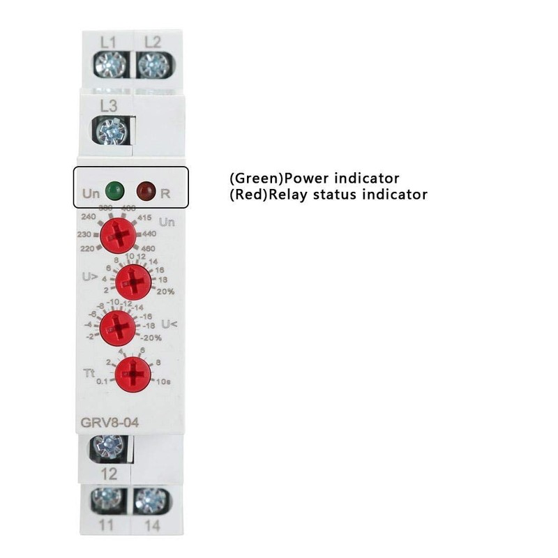 GRV8-04 M460 Voltage Relay,3-Phase Voltage Monitoring Relay Phase Sequence Phase