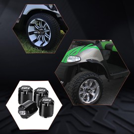 MIXOPOLY Golf Cart SS Wheel Center Hub Caps Universal for Yamaha Club Car EZGO Golf Cart with Alloy 8" 10" 12" Wheels, Push in Style, Set of 4