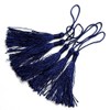 20 Navy (Dark Blue) Silky Fluffy 13.5cm Tassels for Curtains,