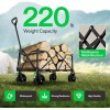 VIVOSUN Utility Wagon Heavy-Duty Swivel Cart Adjustable Handle Camping Beach