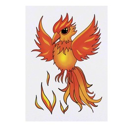 'Mythical Phoenix' Temporary Tattoo - Water Resistant, Skin-Safe, Non-Toxic Transfer (TO00085497)