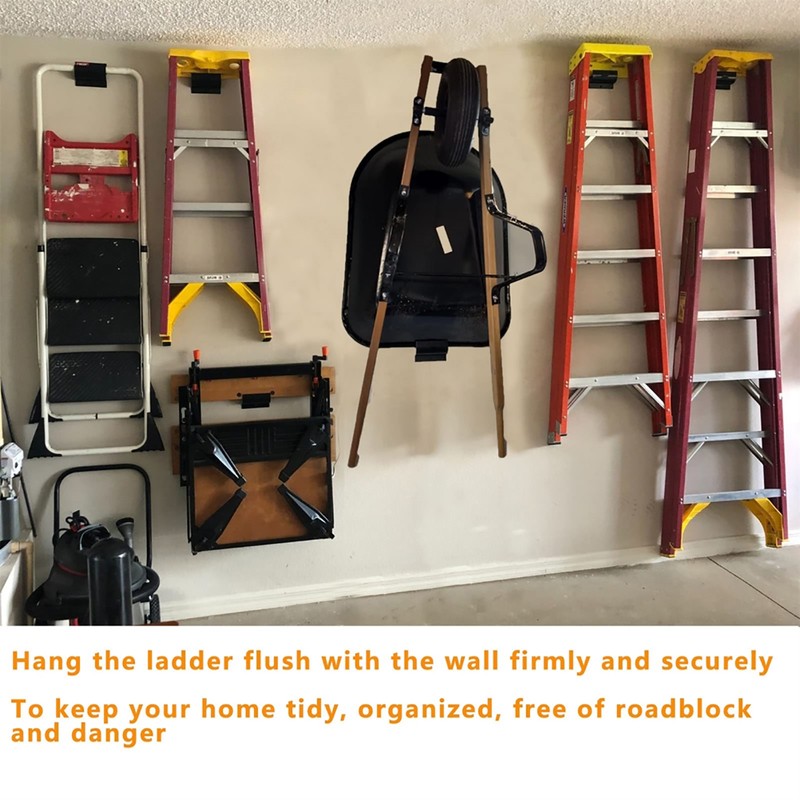 Wall Mount Ladder Grabber Ladder Storage Hook Heavy Duty Metal