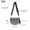 Generic Bum Bags for Women Crossbody, Black and White Checkered,