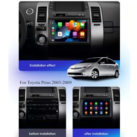9 inches Car Stereo Radio for Toyota Prius 2003 2004 2005 2006 2007 2008 2009, Android 13 Car Stereo Radio w/CarPlay &Android Auto Radio, Support GPS Bluetooth SWC WiFi Backup Camera Radio - 2+32G