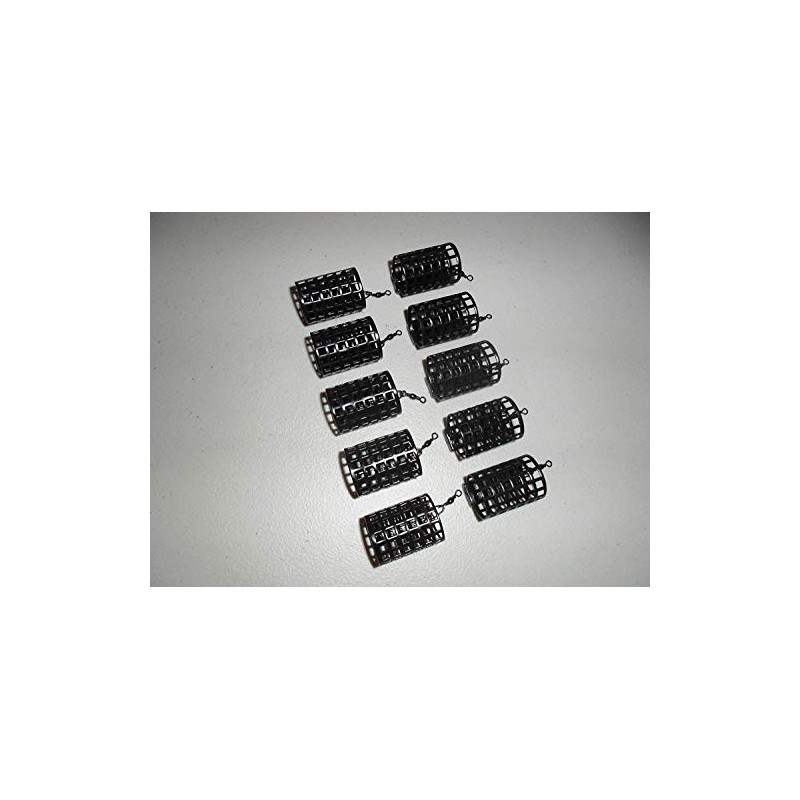 10 x Rund Metall Käfig Anleger – 30 Gramm, Karpfen-/Süßwasserangeln