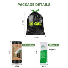 Camping Toilet Bags Poo Gel Set, 35 Count Portable Toilet Bags with 35 Count Camping Toilet Gel, 10 Gallon Composting Toilet for Portable Outdoor Hiking