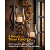 5plots 12-Pack Flameless Candles with Timer, Realistic 3D Flickering Votive