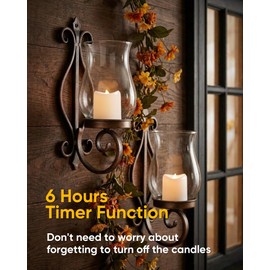 5plots 12-Pack Flameless Candles with Timer, Realistic 3D Flickering Votive Candles, 6H Timer Built-in, 150+Hour Battery Operated Tealights for Wedding, Festival, Indoors, Home Decor(White Base)