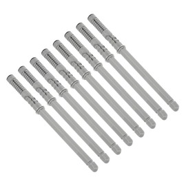 uxcell 8 Pcs Floating Shelf Brackets, Metal Hidden Shelf Support Brackets 0.5" x 4.7" Invisible Shelf Brackets with Screws for Floating Wood Shelves (Silver Tone)