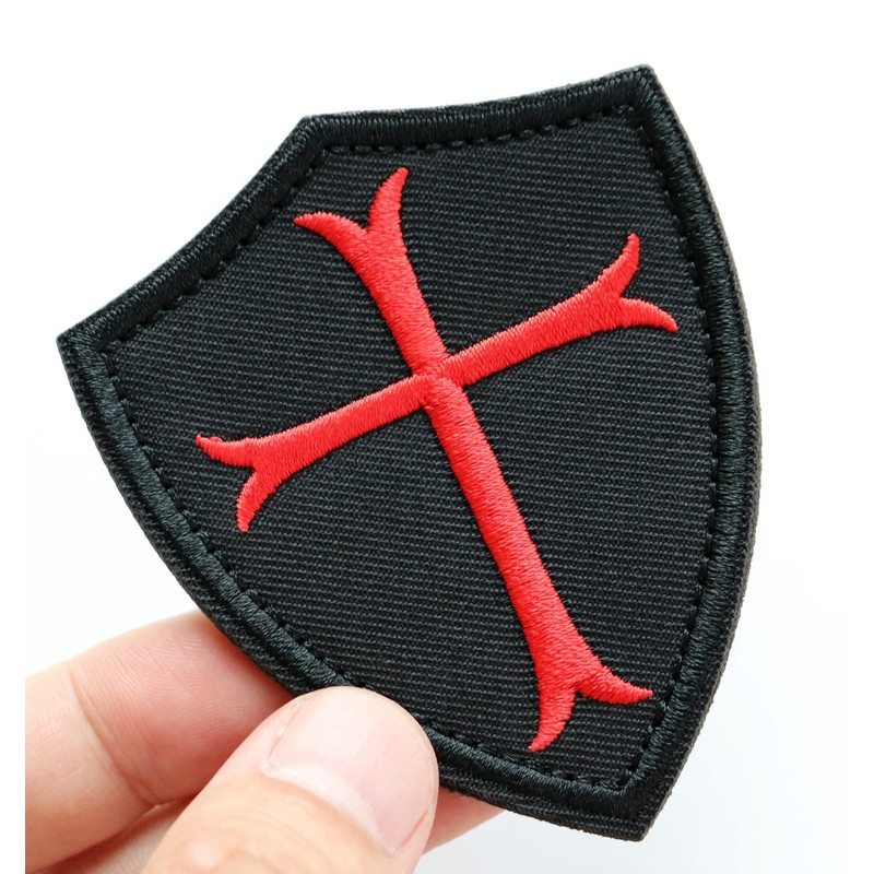 Knights Templar Shield Patch (Cross Symbol / Coat of Arms)
