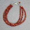 Kathy Bankston Handmade Carnelian Bracelet 7.5" L, Red Gemstone Bead