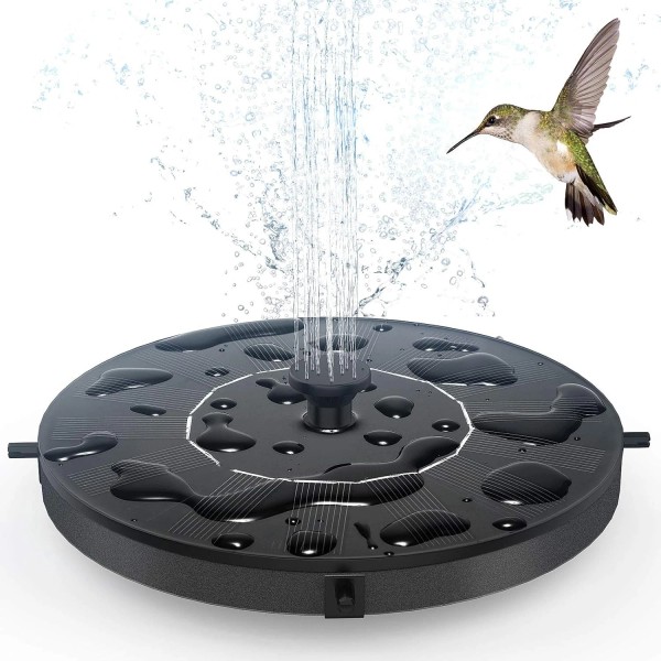 AUTGA Solar Fountain Pump 1.4W Floating for Bird Bath Pond