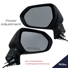 Spieg Side Mirror Replacement Set for 2020-2024 Toyota Corolla | Pair Side View Mirror Assembly Power Adjustment Non-Heated Glass Manual Folding | Painted Super White 3 Pins TO1320391 TO1321391