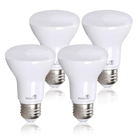 Bioluz LED 4 Pack BR20 LED Bulb 3000K Bright Soft White 6W=50W, 90 CRI, 540 Lumen, Dimmable LED Light Bulbs, Soft White Light Bulbs, Indoor/Outdoor Flood Light Bulbs, UL Listed & Title 20 Compliant