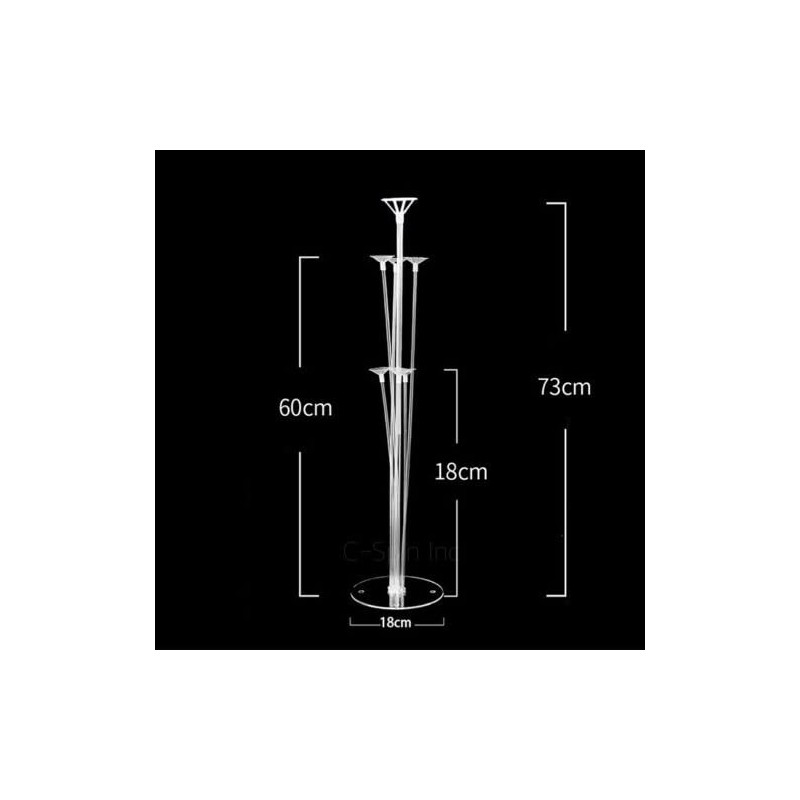 Mr.Gadget's Solutions Mr.Gadget's Solutions 2-Piece Transparent Plastic Balloon Stand Kit