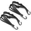 2 Pcs Motorcycle Helmet Rope High Retractable Black Luggage Helmet