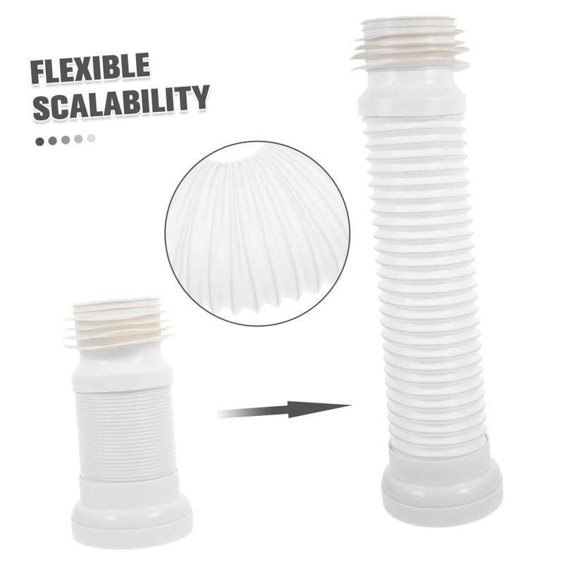 Operitacx Toilet Offset Seal Hose PVC Pipe Flexible and Sturdy