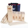 Kubb Game Set, Rubber Wooden Viking Toss Game with Carrying Bag
