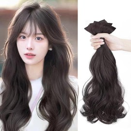HAPVITAL Hair Extension, One-touch Extension, 3-piece Set, Curl Neckline Wig, Half Wig, Wrap, Hair Extension, Airy Feel, Small Facial Effect, Women Parted, Natural, Stealth Extension, One Touch Clip,