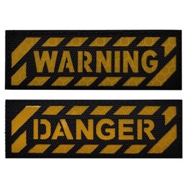 Phoenix Ikki Warning Warning, Warning, Personality Funny, Tactical Military Airsoft Fabric, Embroidery, Patch, Armband, Crest, Velcro Applique 2 Piece