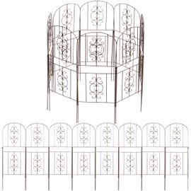 Evergreen Garden Montebello 36" H & 8 ft Long Garden Fence | No Dig Landscape Edging for Garden, Flower Bed, Yard | Animal Barrier Decorative Fencing for Dogs, Rabbits