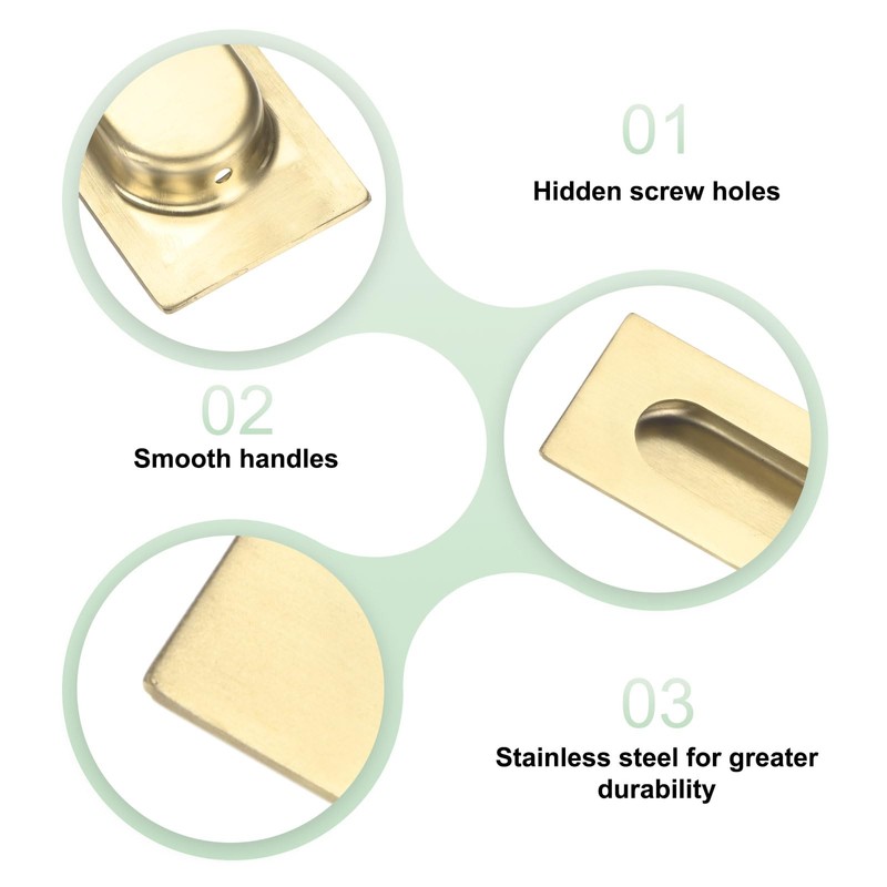 M METERXITY 1-Pack Recessed Finger Pulls, 5.90 Inch Inner Circle