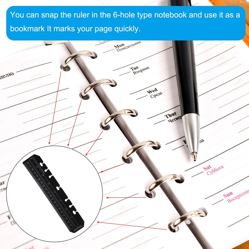 PATIKIL 20pcs 22cm x 4.5cm Bookmark Ruler Snap-in Ruler Page