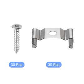Boxonly T5 Clips Bracket Hanger Fluorescent Tube Light Fixture Holder Clamps with Screws for LED Bulbs Ceiling Lamp Pack of 30