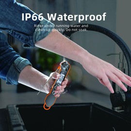 Draforce Digital Instant Read Meat Thermometer - Waterproof Cooking Thermometer with Backlight, Super Fast 3-Second Reading, Foldable Probe for Grilling, BBQ, Baking, Candy Making, and Kitchen Use