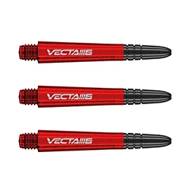 WINMAU Vecta Blade 6 Red Medium Dart Shafts (Shafts) - 1 Set Per Pack (Total 3 Stems)