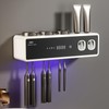 Wall Mounted Toothbrush Holders, Automatic Toothpaste Dispenser, 3 Cup Rechargeable