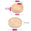 GOVNPJ Bamboo Steamer Set - 10 Inch Dumpling Steamer Basket